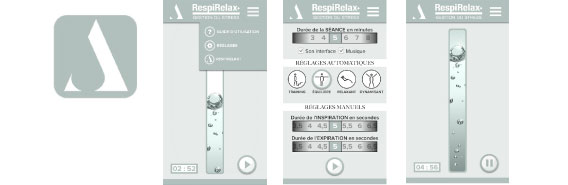 application sur smartphone Respirelax
