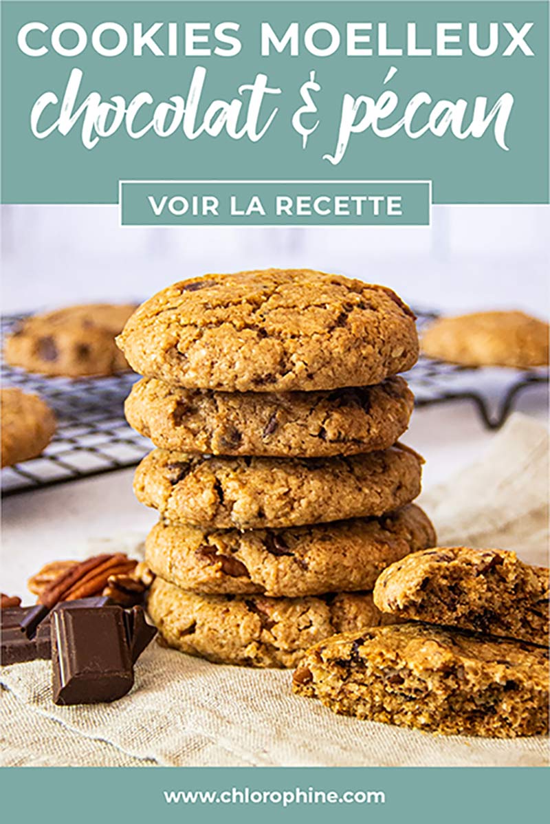 Epingler la recette de cookies végétaliens au chocolat et aux noix de pécan sur Pinterest